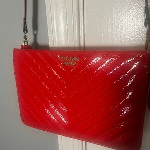 Victoria's Secret Glossy Red Crossbody Bag